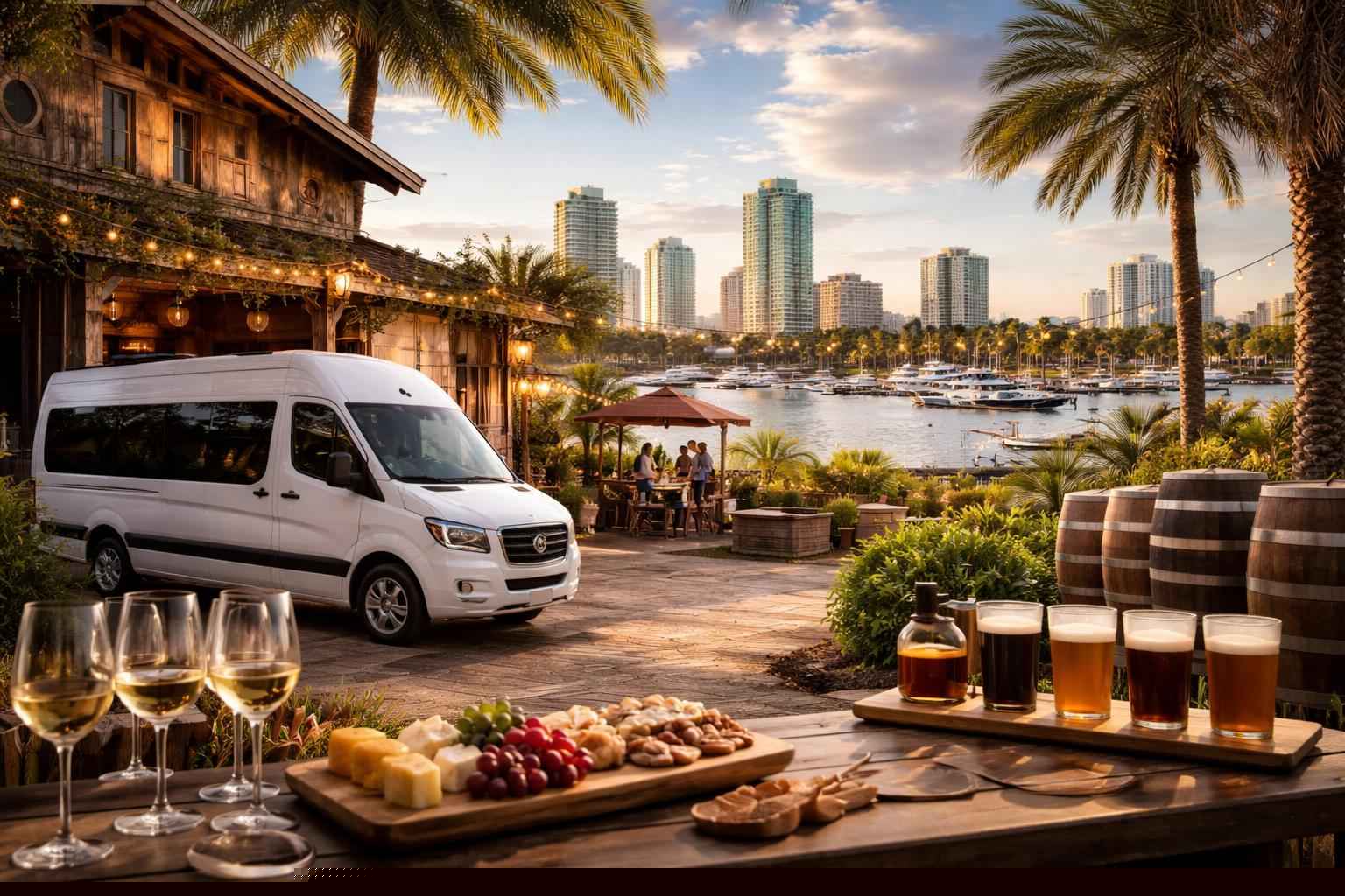Can you handle multi-stop winery brewery city tours around St. Petersburg Florida