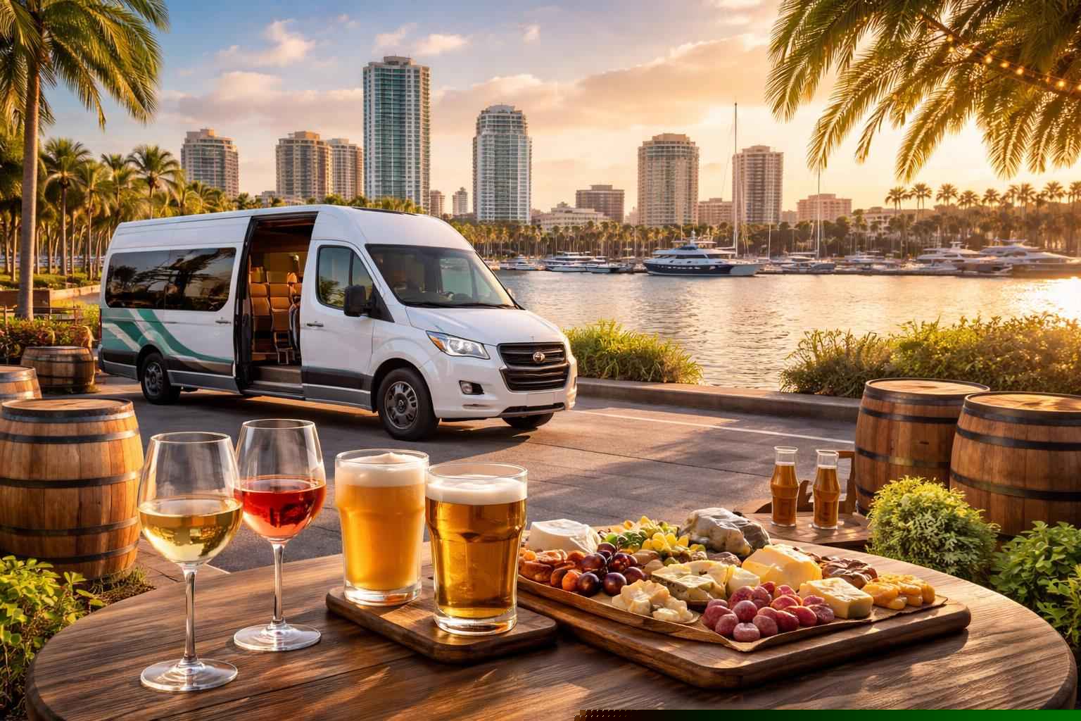 Can you handle multi-stop winery brewery city tours around St. Petersburg Florida?