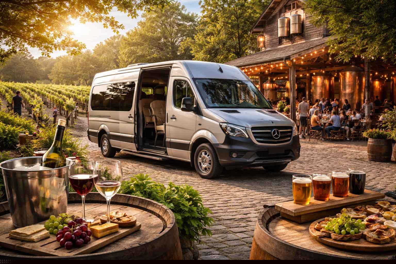 Can you handle multi-stop winery brewery city tours around Tallahassee Florida