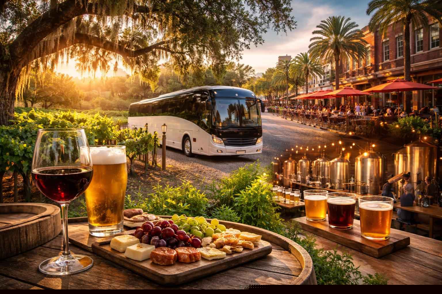 Can you handle multi stop winery brewery city tours around Tallahassee Florida?