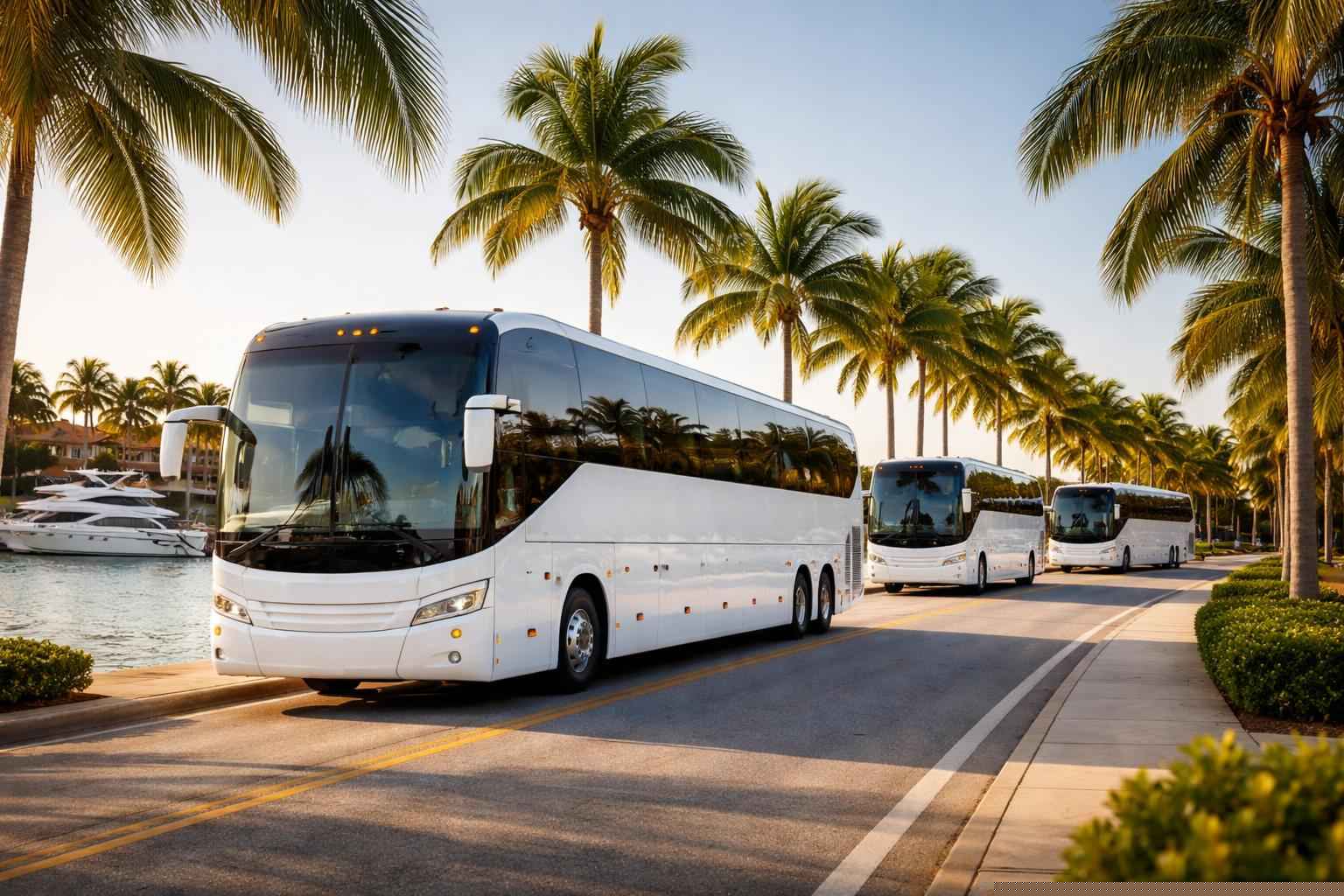 Cape Coral Florida White Buses