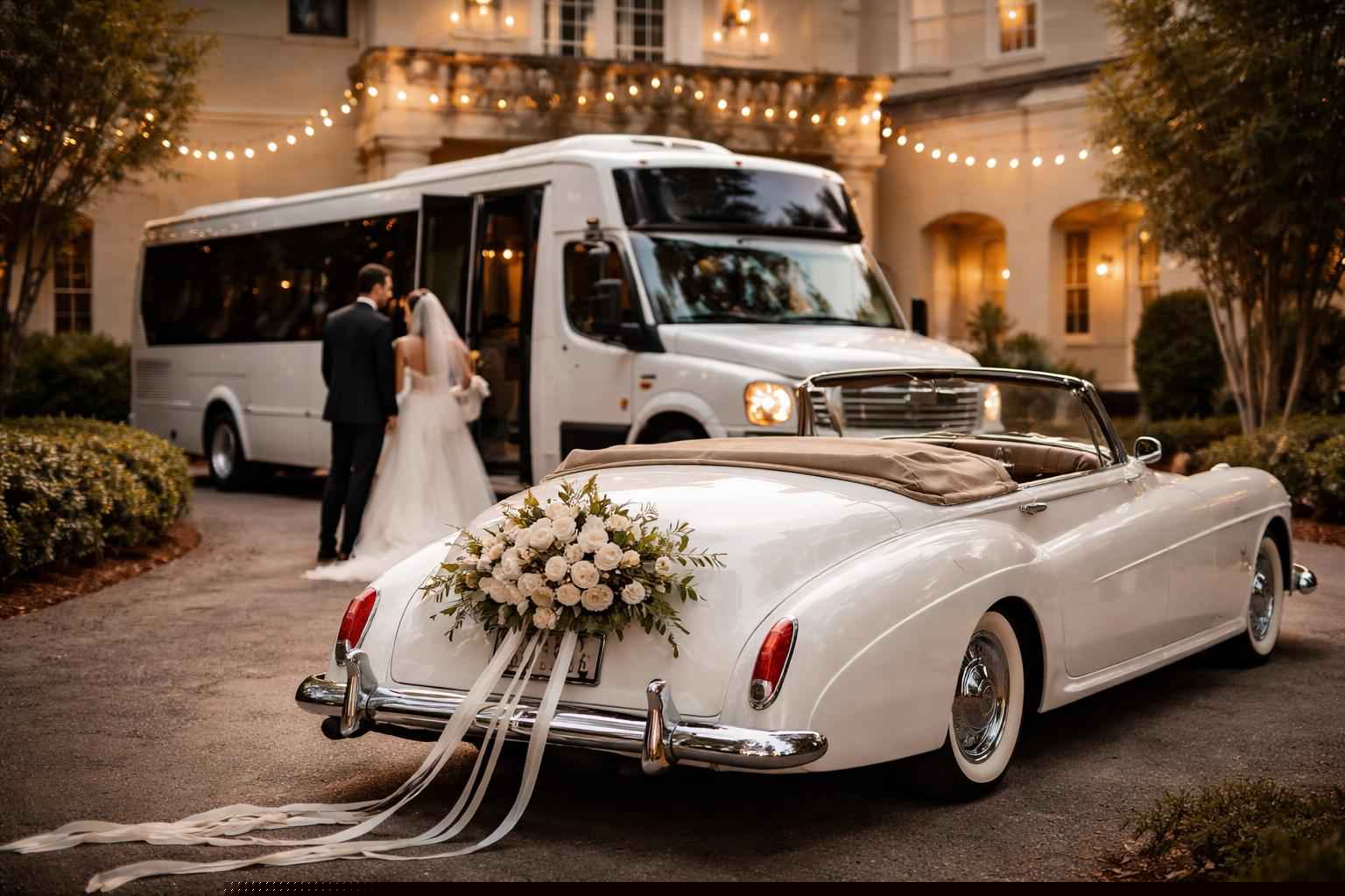Do You Provide Wedding Day Shuttles And A Classic Or Vintage Getaway Car In Gainesville Florida?