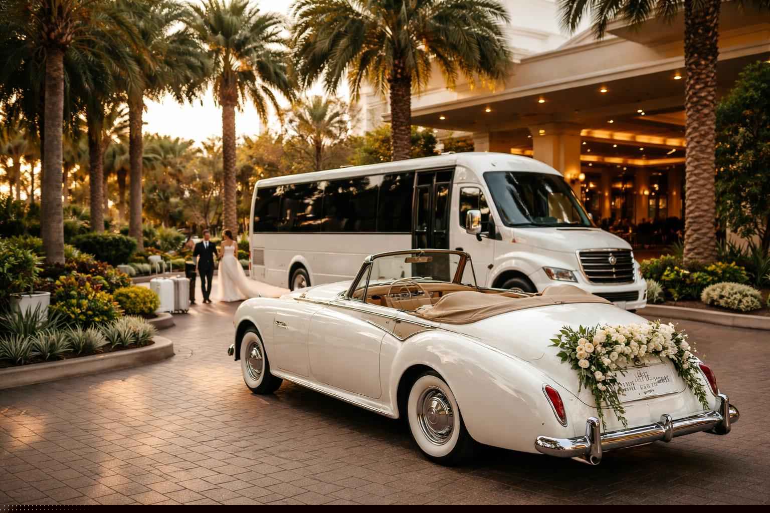 Do You Provide Wedding Day Shuttles And A Classic Or Vintage Getaway Car In Miramar Florida?