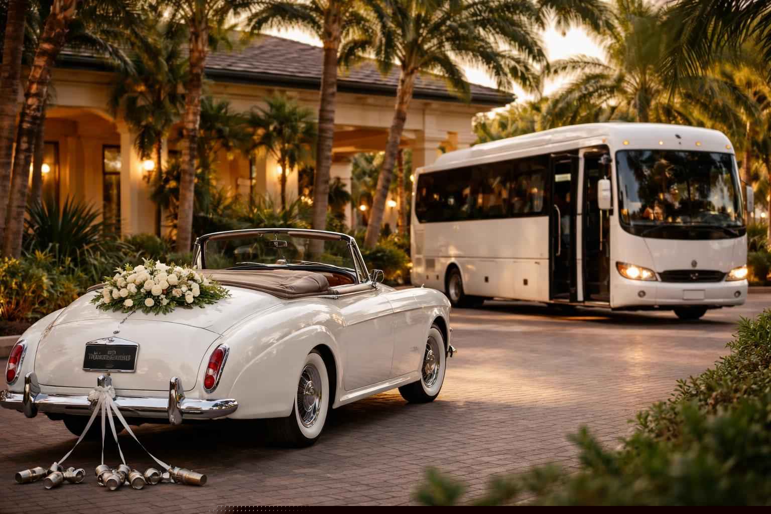 Do You Provide Wedding Day Shuttles And A Classic Or Vintage Getaway Car In Miramar Florida?