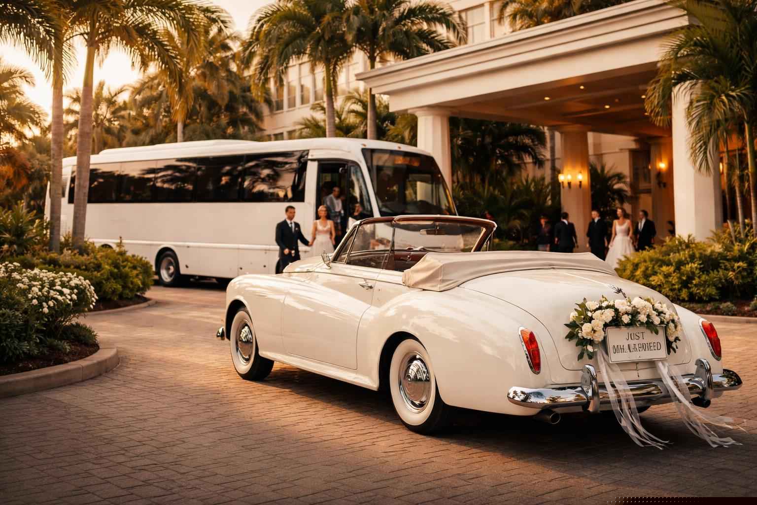 Do You Provide Wedding Day Shuttles And A Classic Or Vintage Getaway Car In Miramar Florida?