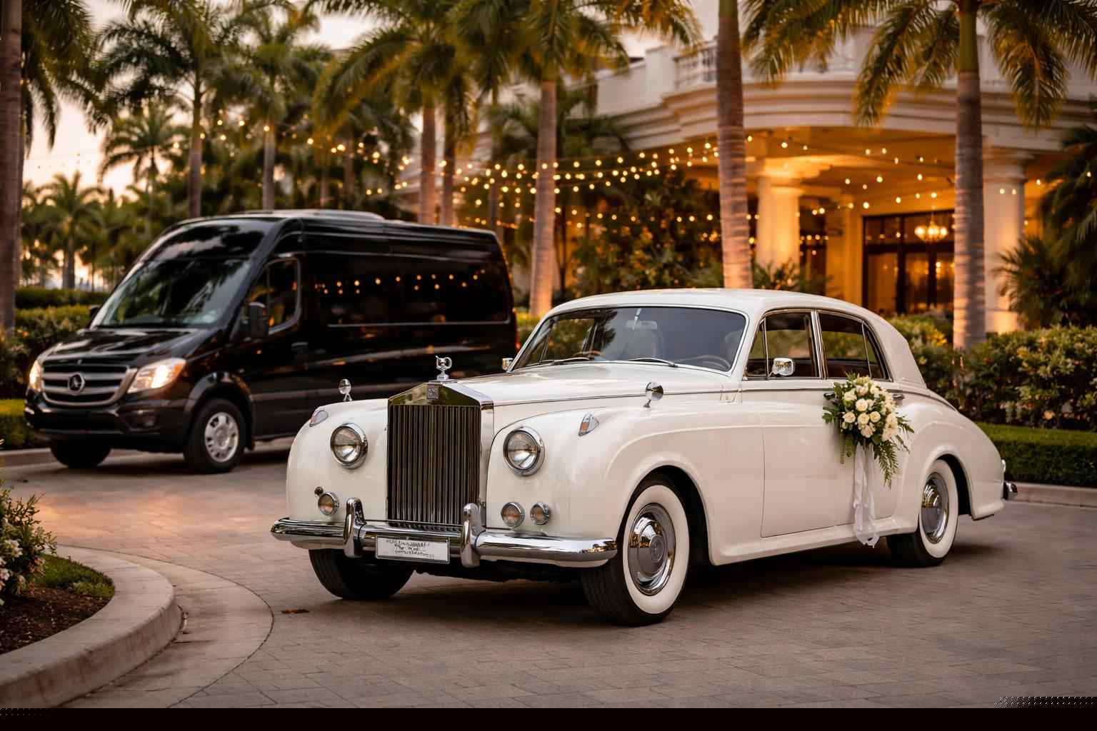 Do You Provide Wedding Day Shuttles And A Classic Or Vintage Getaway Car In Miramar Florida?