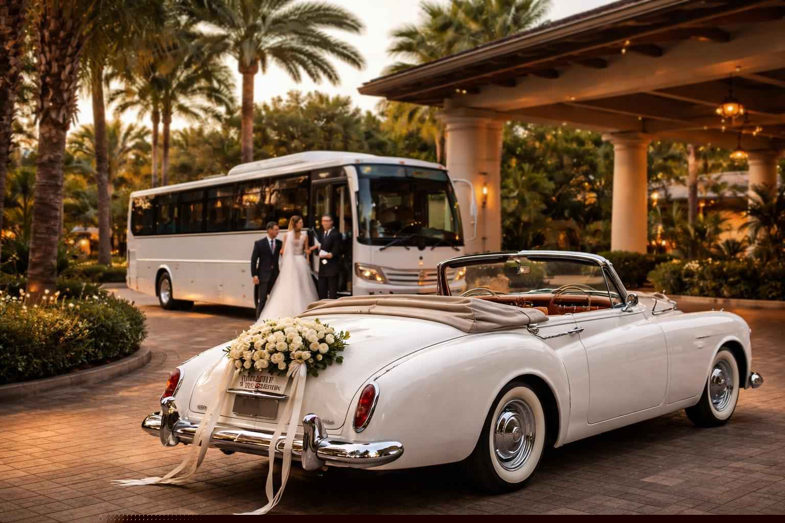 Do You Provide Wedding Day Shuttles And A Classic Or Vintage Getaway Car In Miramar Florida?