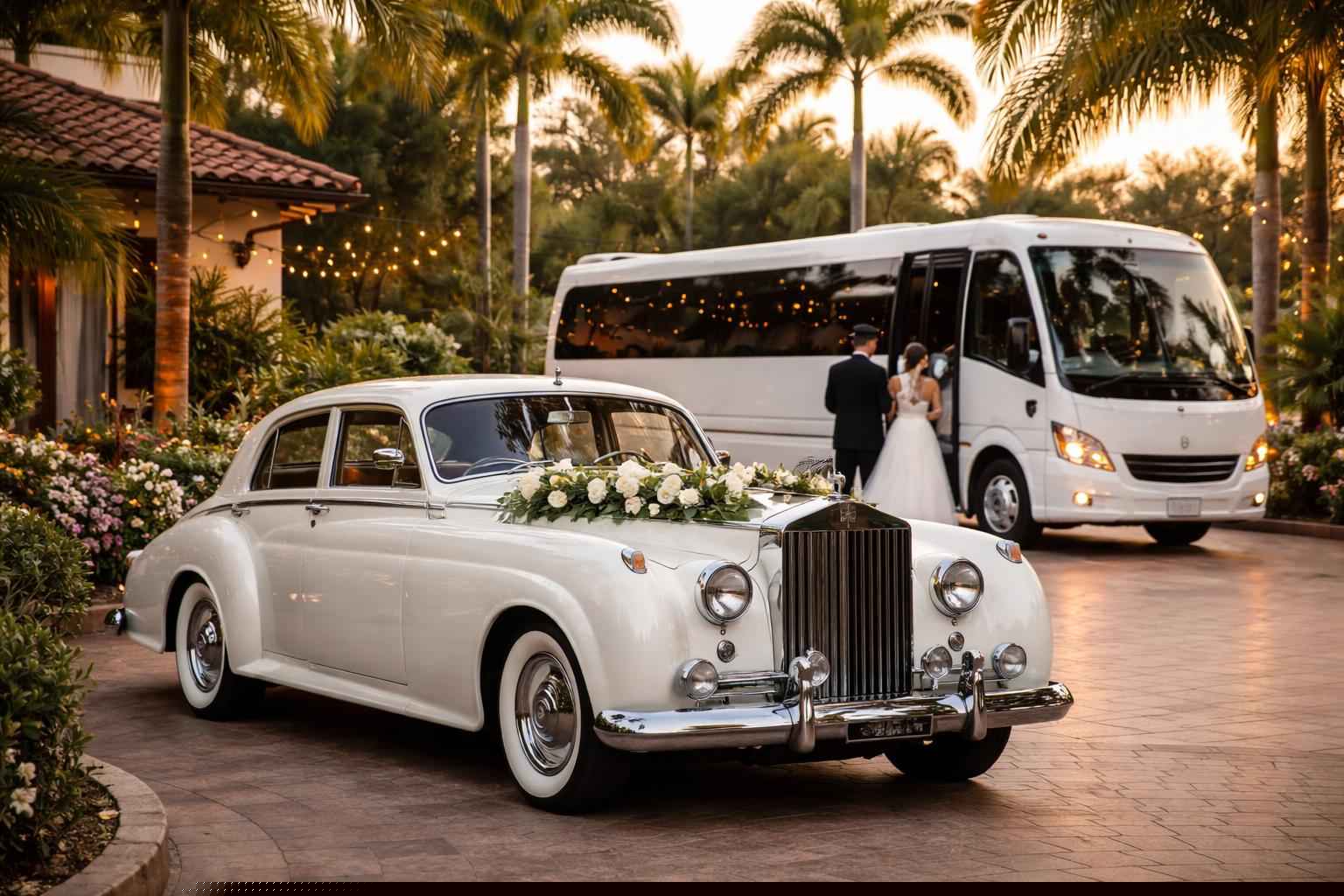 Do You Provide Wedding Day Shuttles And A Classic Vintage Getaway Car In Cape Coral Florida?