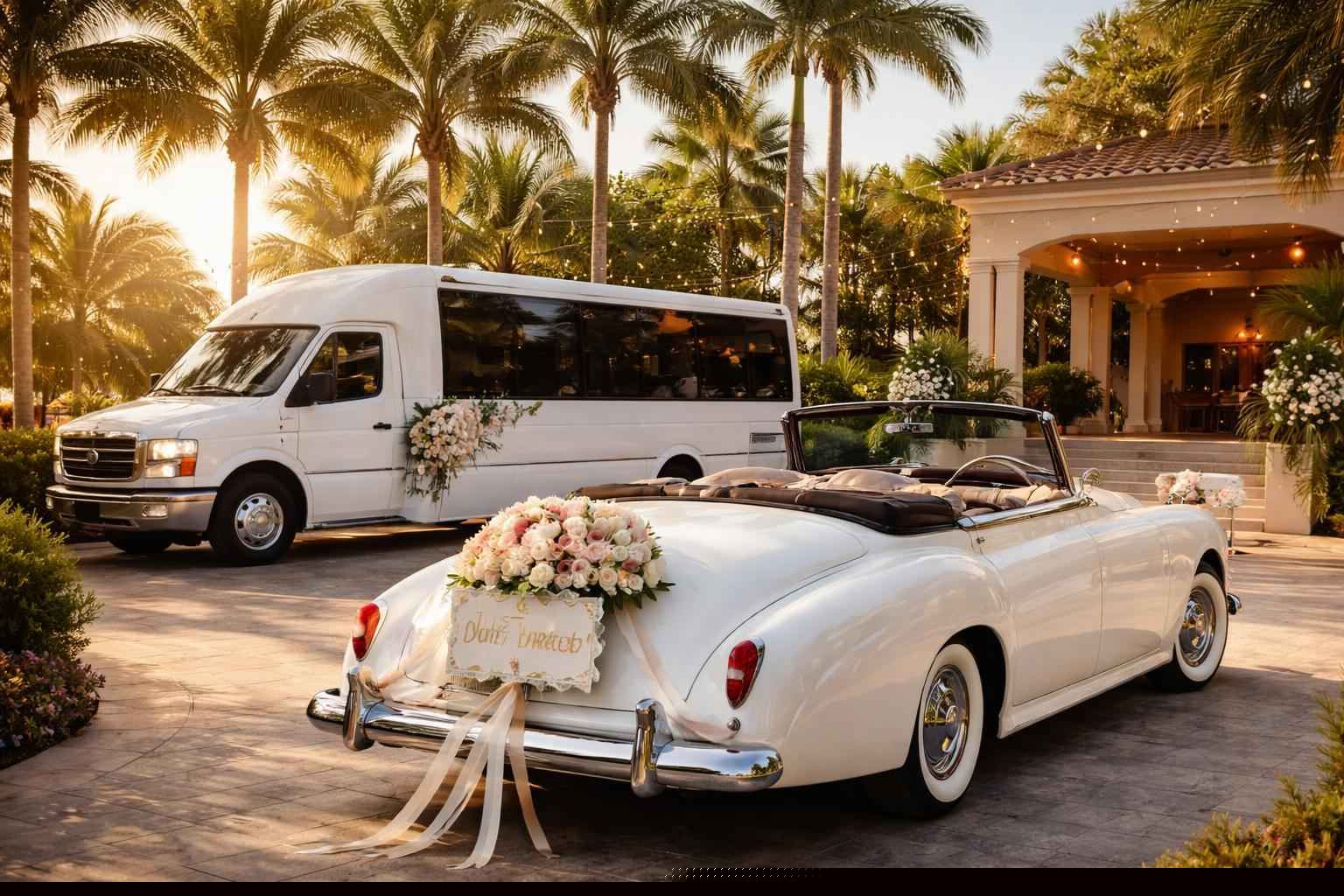 Do You Provide Wedding Day Shuttles And A Classic Vintage Getaway Car In Cape Coral Florida