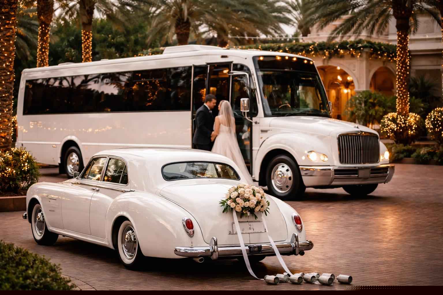 Do You Provide Wedding Day Shuttles And A Classic Vintage Getaway Car In Coral Springs Florida?