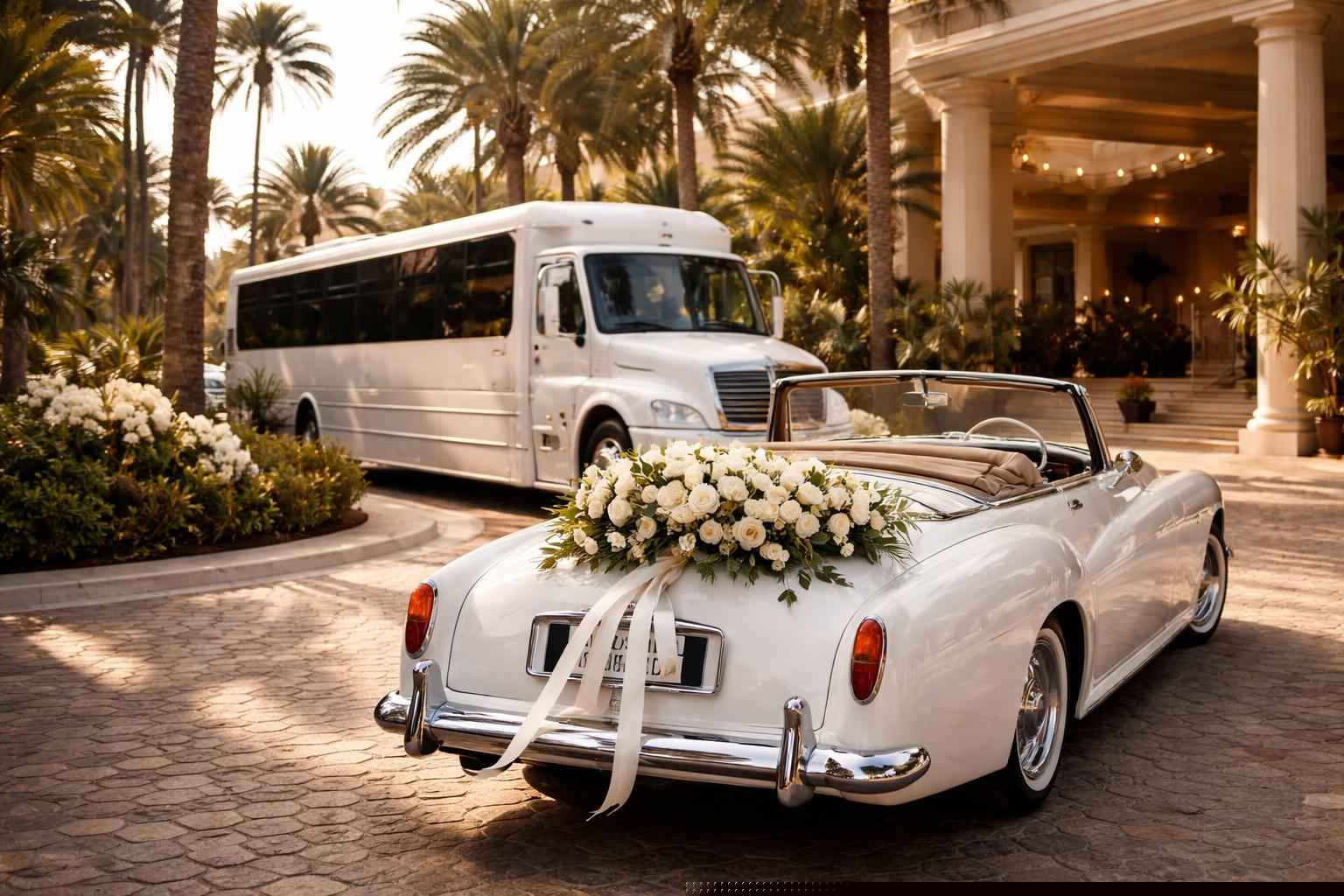 Do You Provide Wedding Day Shuttles And A Classic Vintage Getaway Car In Fort Lauderdale Florida?