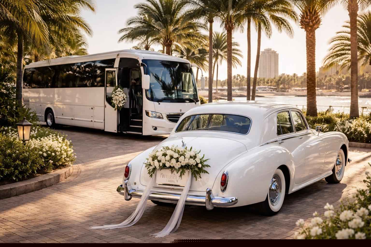 Do You Provide Wedding Day Shuttles And A Classic Vintage Getaway Car In Fort Lauderdale Florida