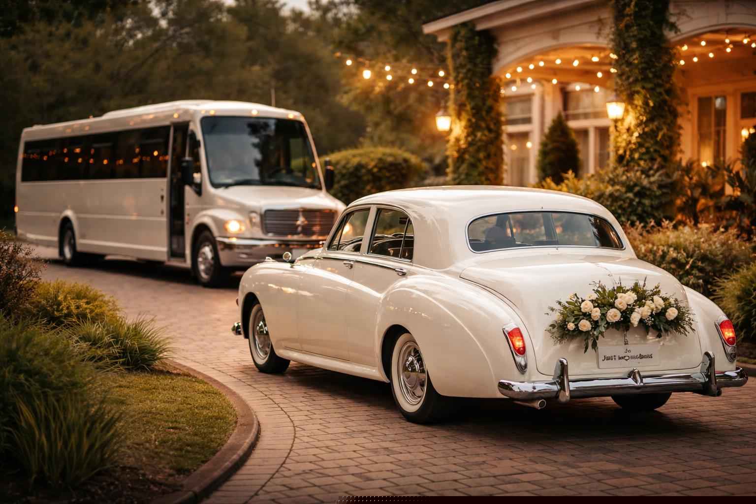 Do You Provide Wedding Day Shuttles And A Classic Vintage Getaway Car In Gainesville Florida?