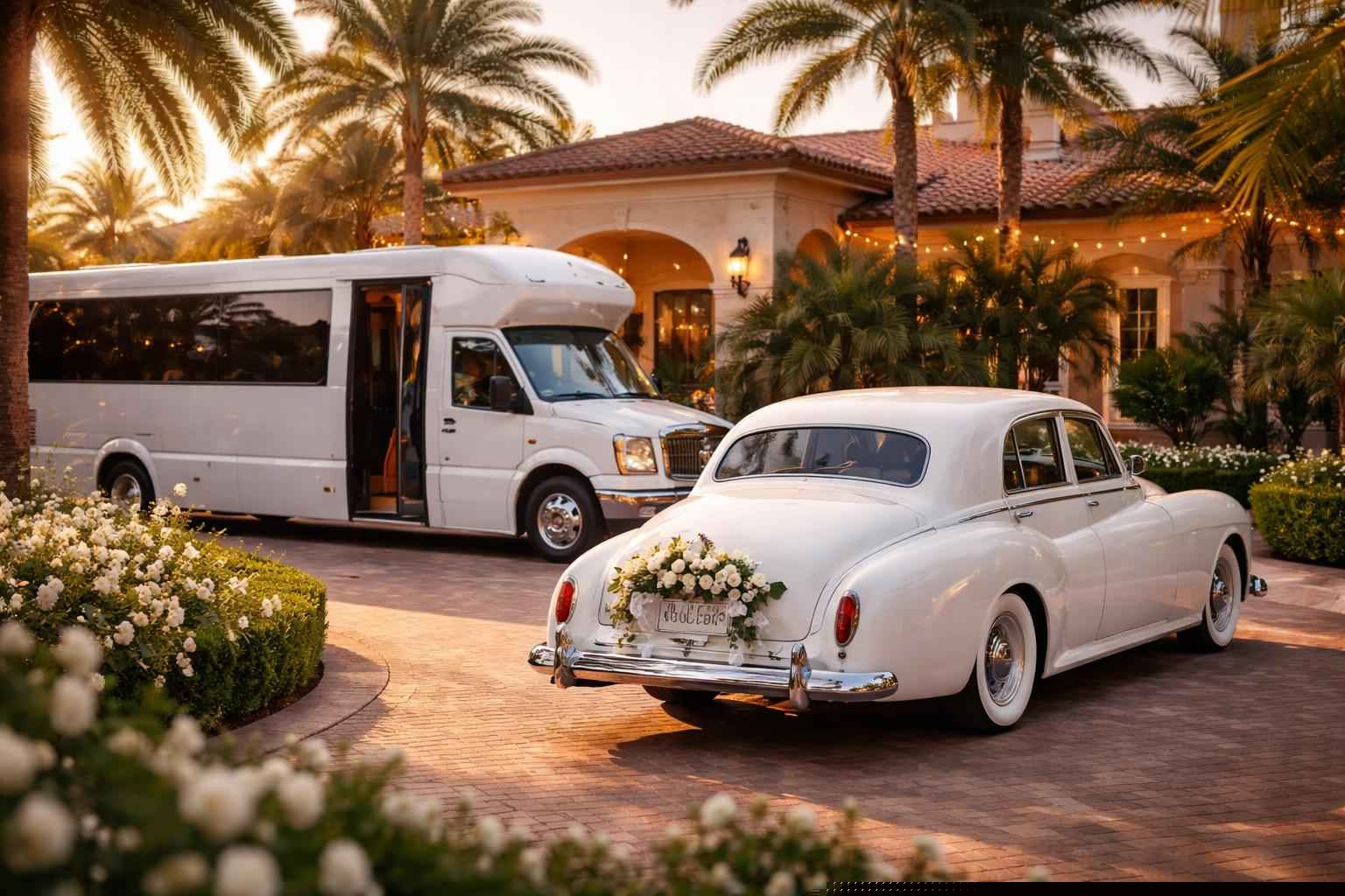 Do You Provide Wedding Day Shuttles And A Classic Vintage Getaway Car In Hialeah Florida?