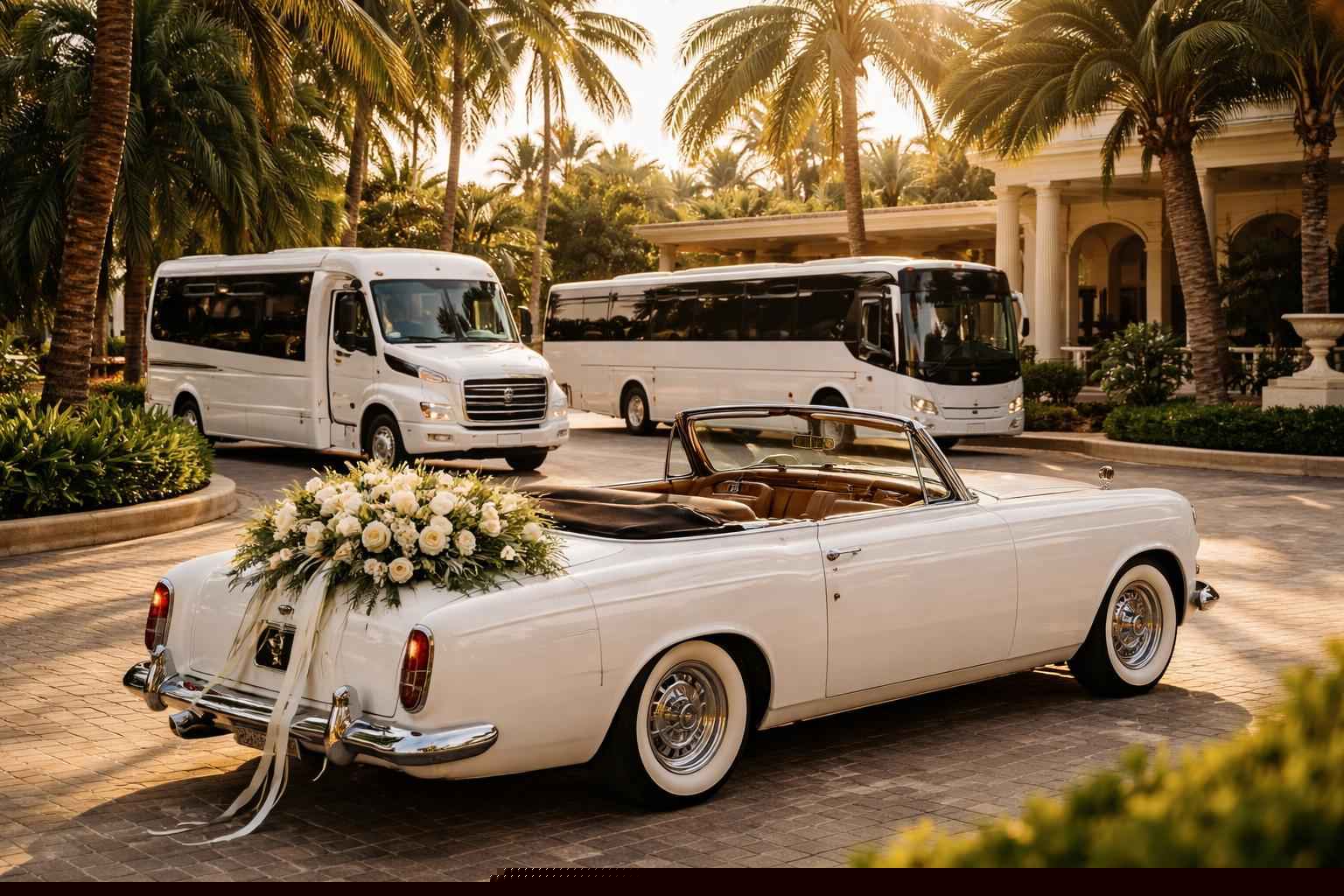 Do You Provide Wedding Day Shuttles And A Classic Vintage Getaway Car In Hollywood Florida