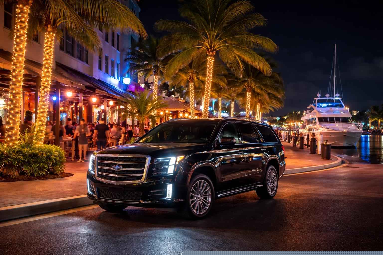 Do you service nightlife areas and downtown districts in Cape Coral Florida for hourly charters?
