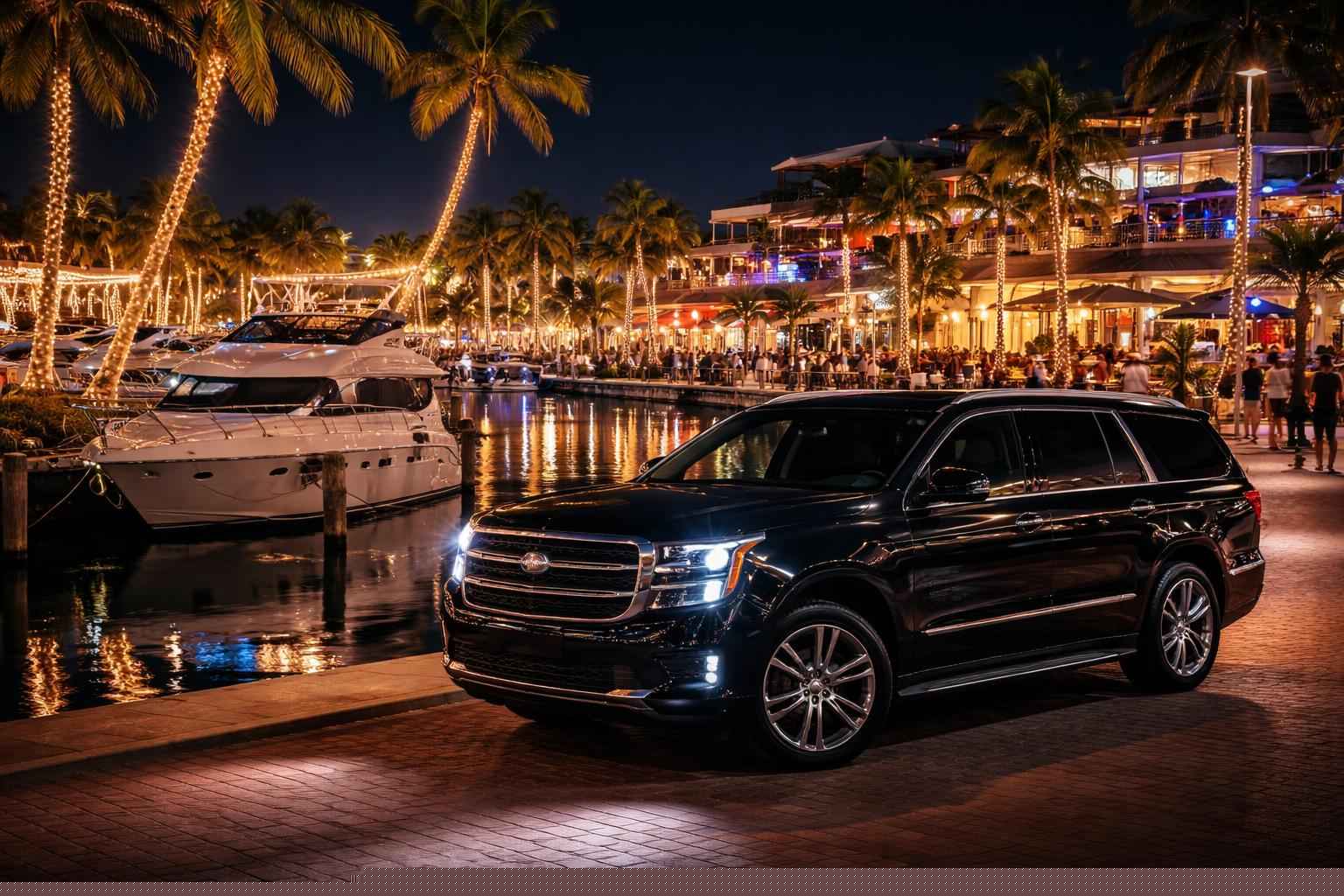 Do you service nightlife areas and downtown districts in Cape Coral Florida for hourly charters?
