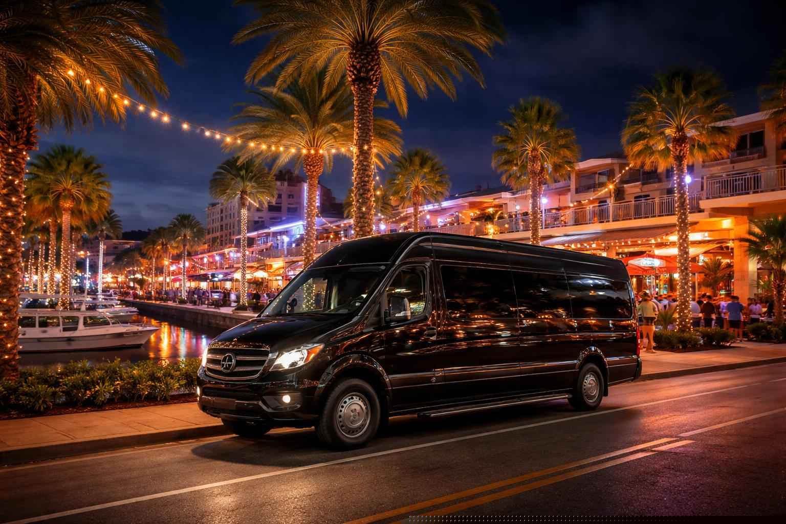 Do you service nightlife areas and downtown districts in Cape Coral Florida for hourly charters?