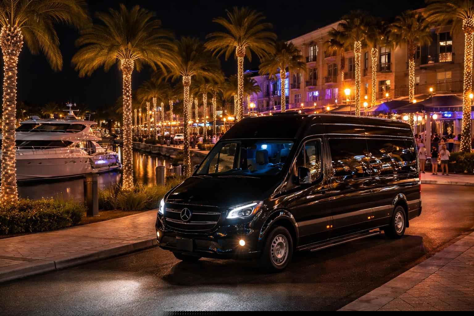 Do you service nightlife areas and downtown districts in Cape Coral Florida for hourly charters?