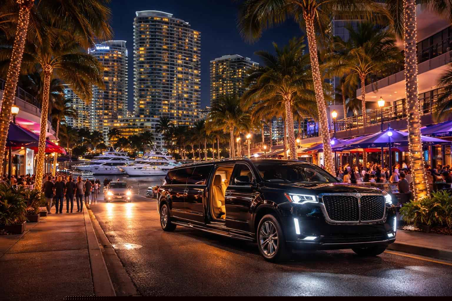 Do you service nightlife areas and downtown districts in Fort Lauderdale Florida for hourly charters?