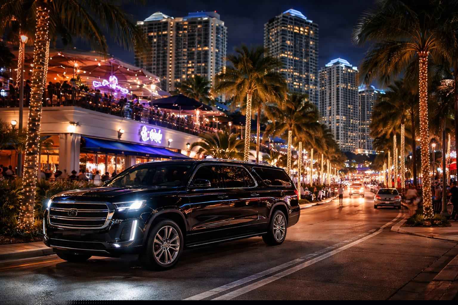 Do you service nightlife areas and downtown districts in Fort Lauderdale Florida for hourly charters