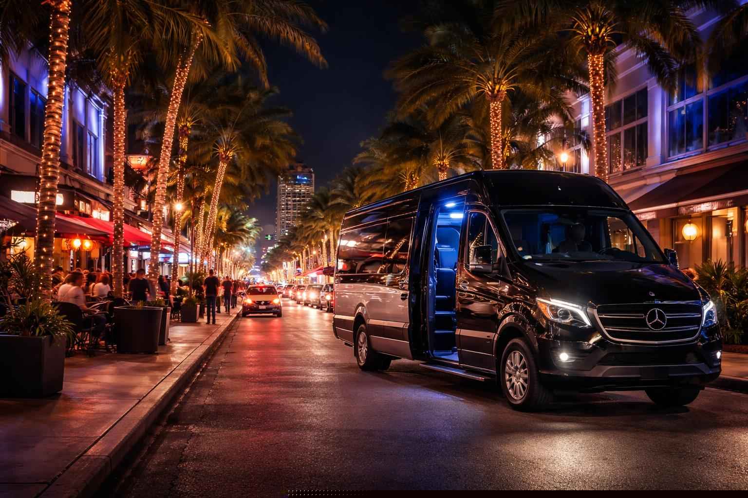 Do you service nightlife areas and downtown districts in Hollywood Florida for hourly charters?