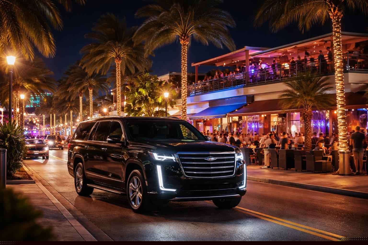 Do you service nightlife areas and downtown districts in Hollywood Florida for hourly charters