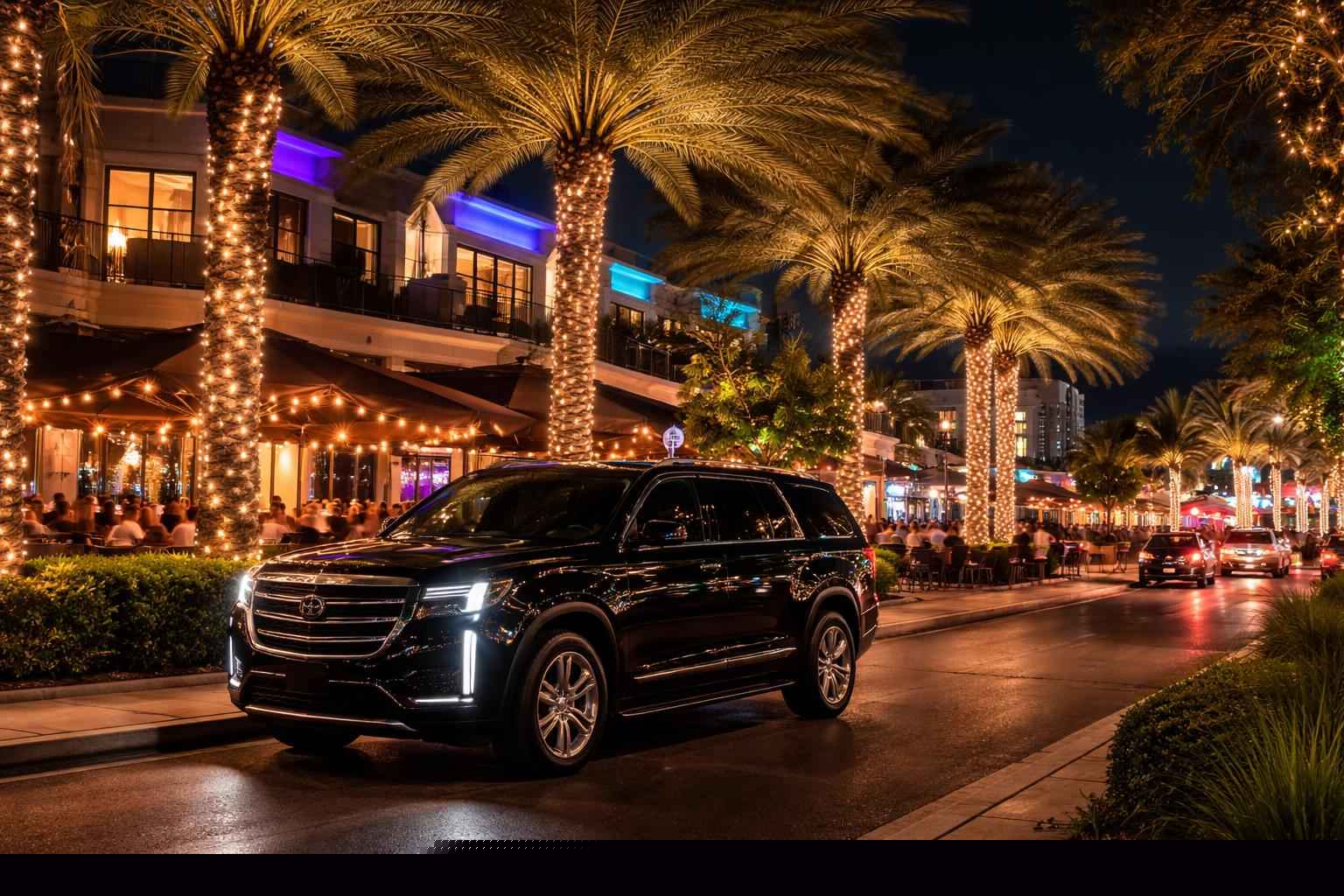Do you service nightlife areas and downtown districts in Pembroke Pines Florida for hourly charters?