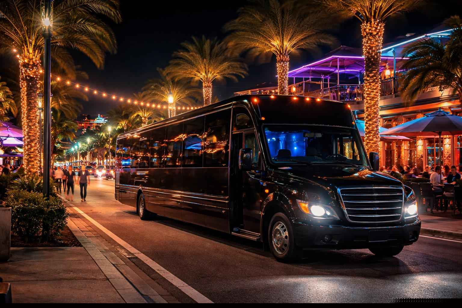 Do you service nightlife areas and downtown districts in Port St. Lucie Florida for hourly charters?