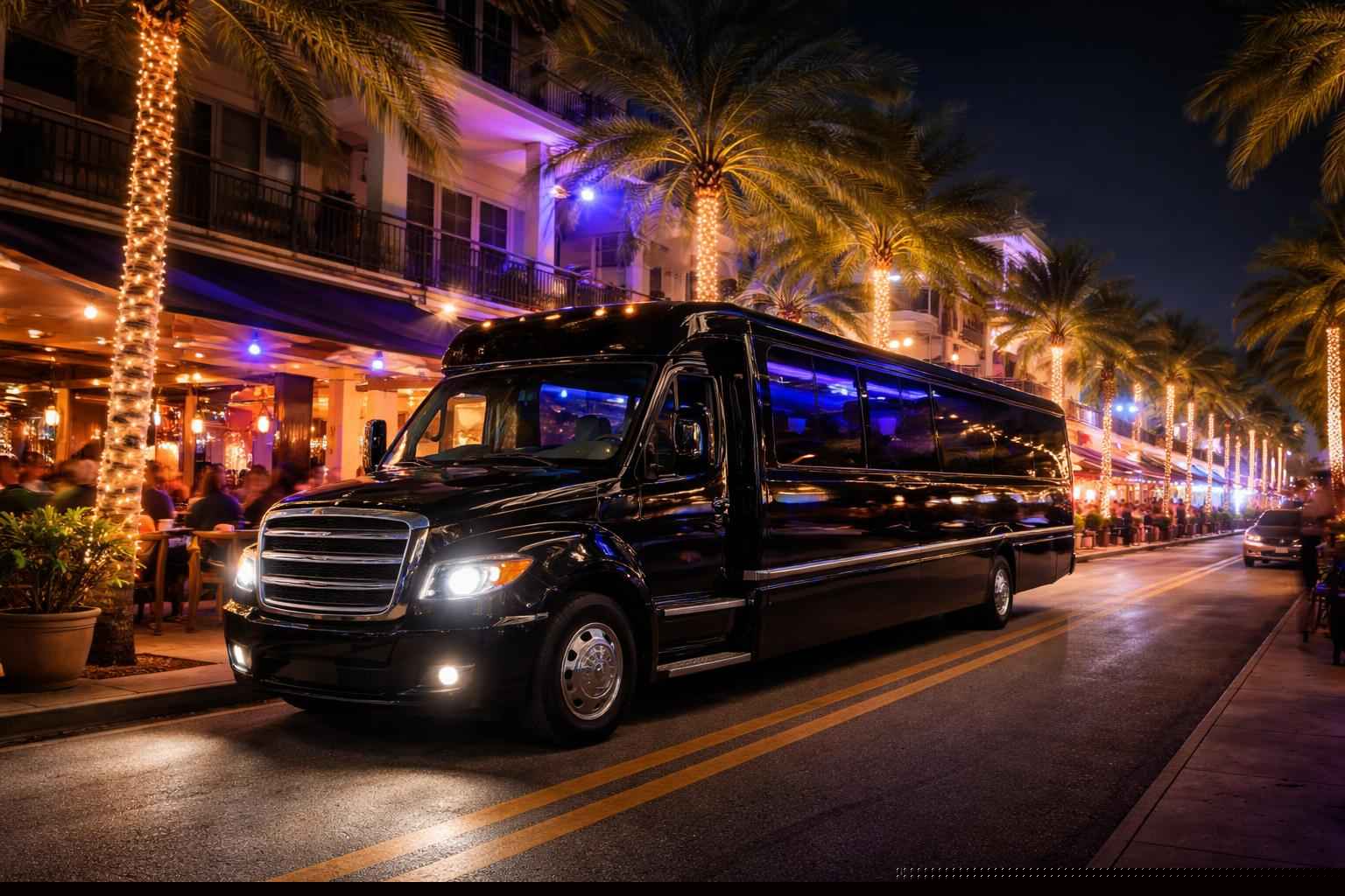 Do you service nightlife areas and downtown districts in Port St. Lucie Florida for hourly charters