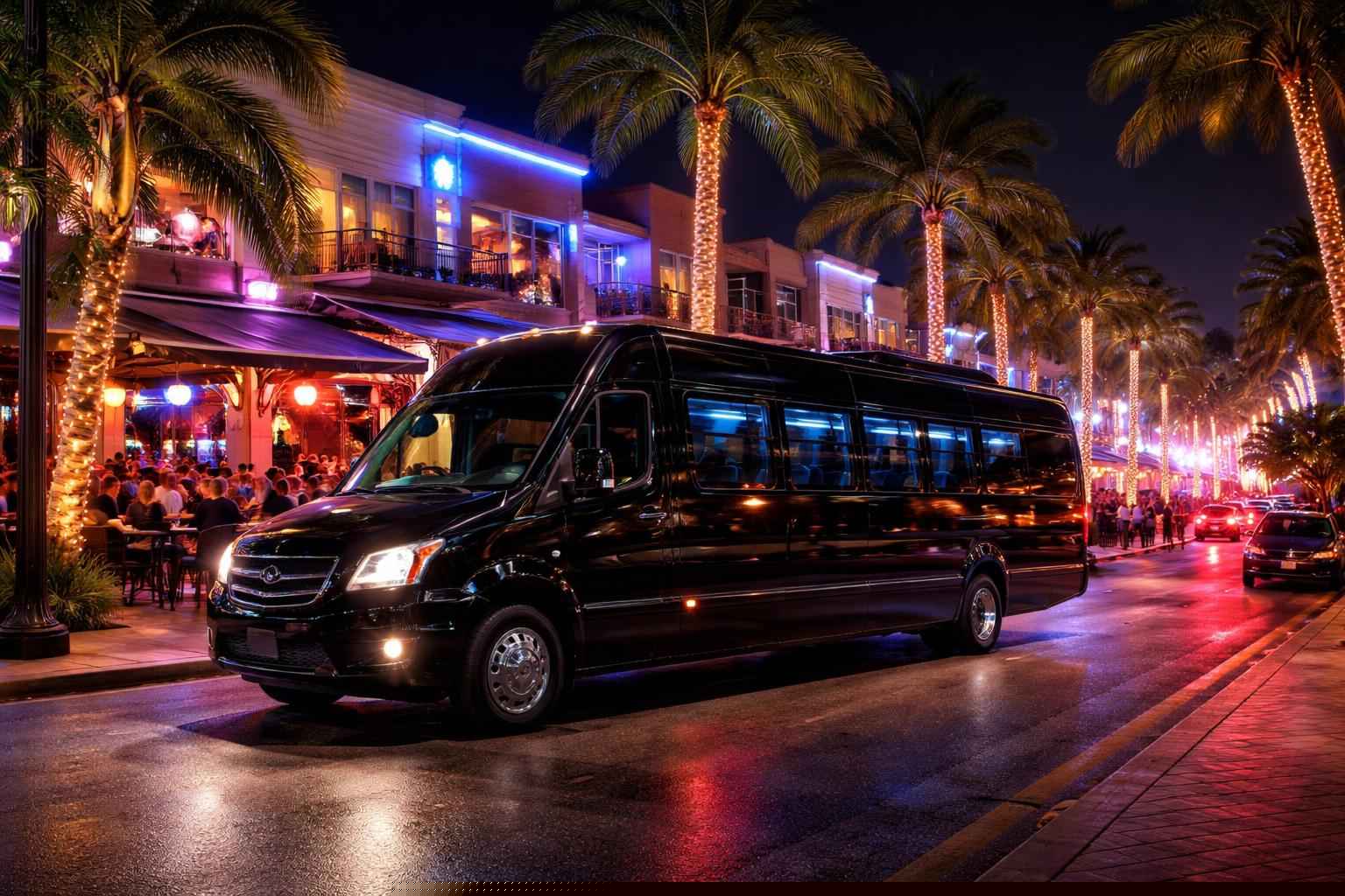 Do you service nightlife areas and downtown districts in Port St. Lucie Florida for hourly charters