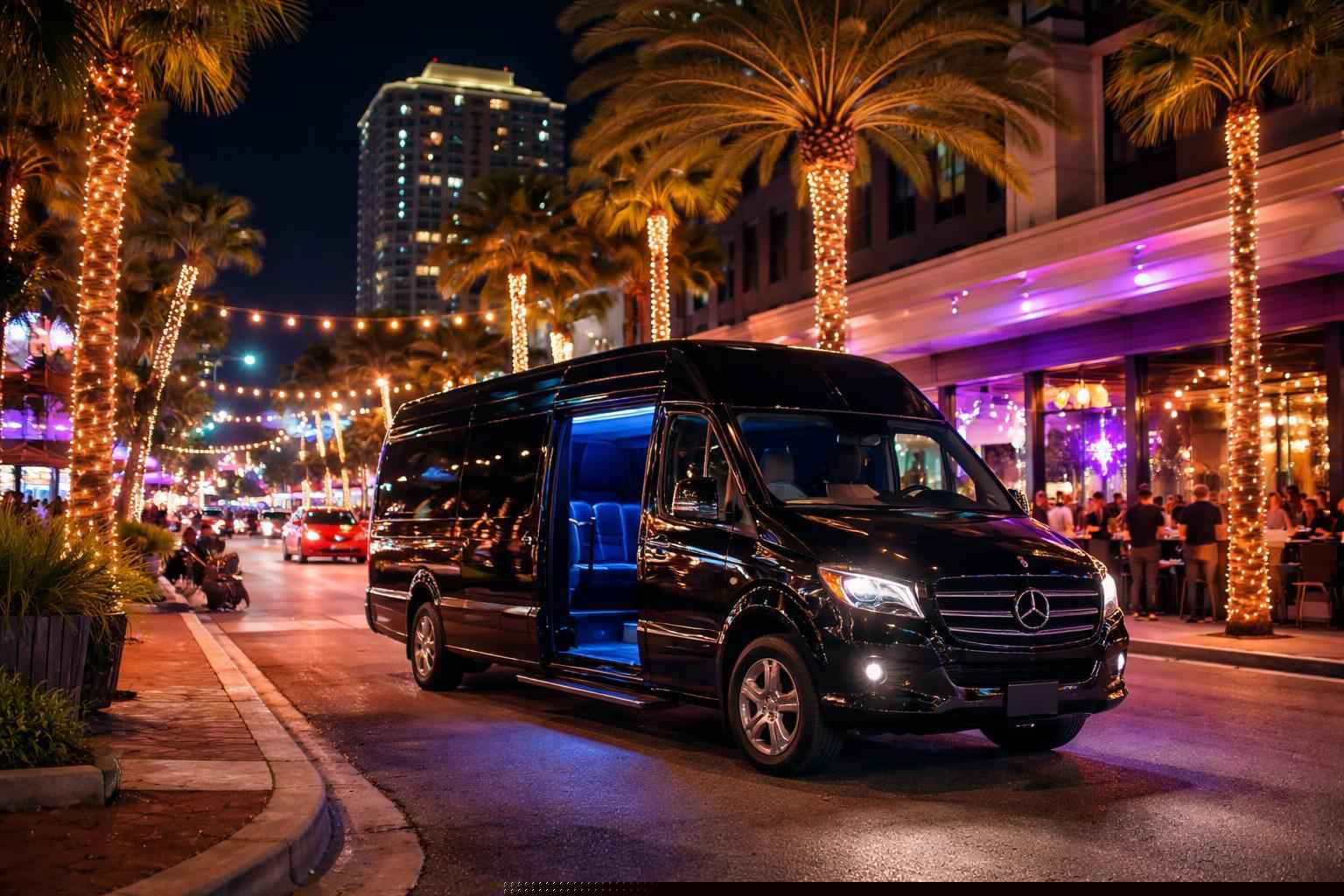Do you service nightlife areas and downtown districts in Port St. Lucie Florida for hourly charters?