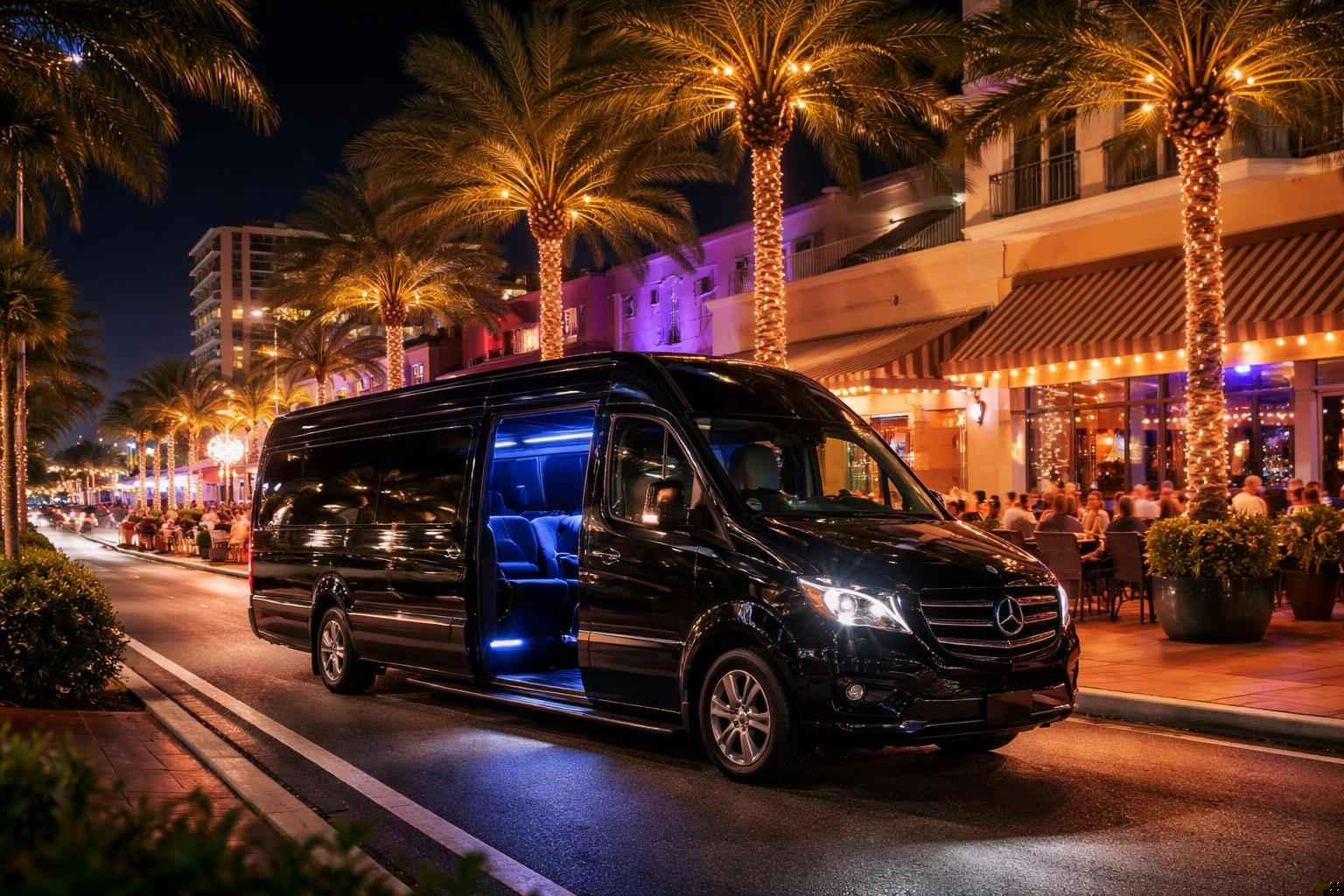 Do you service nightlife areas and downtown districts in Port St. Lucie Florida for hourly charters