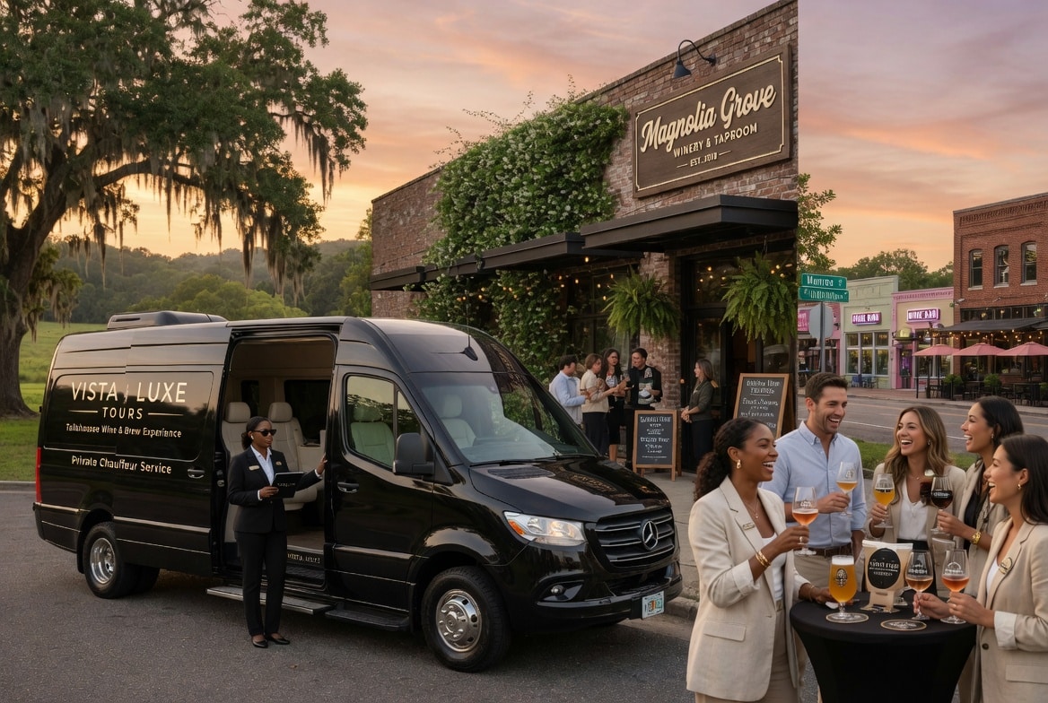 Can you handle multi-stop winery brewery city tours around Tallahassee Florida