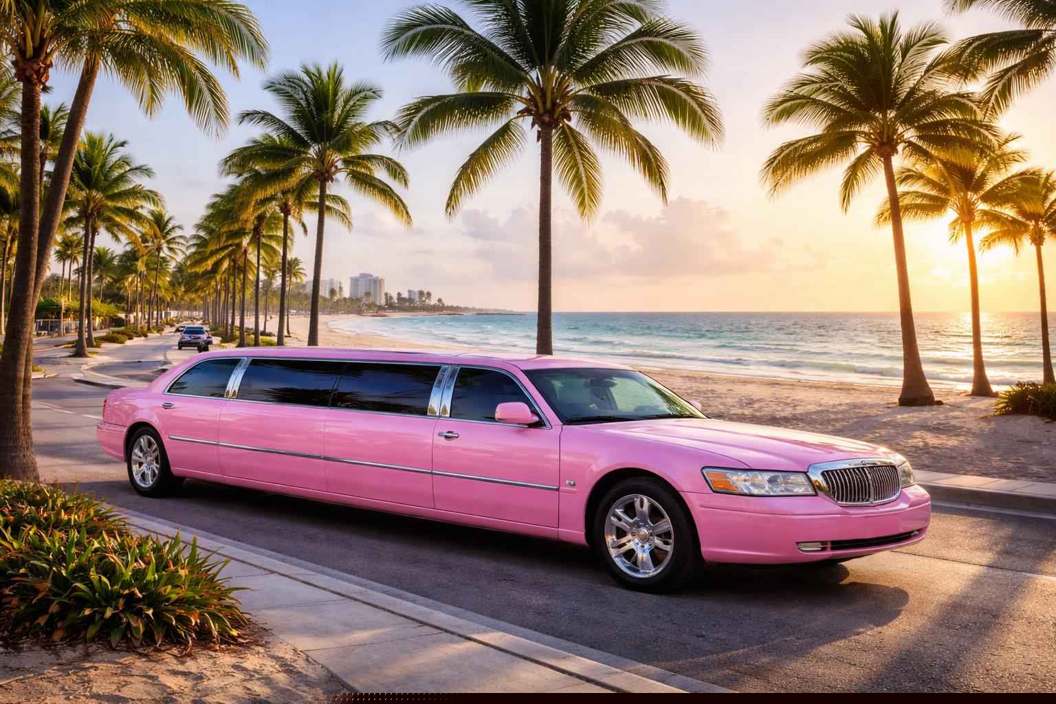 Fort Lauderdale Florida Pink Limos