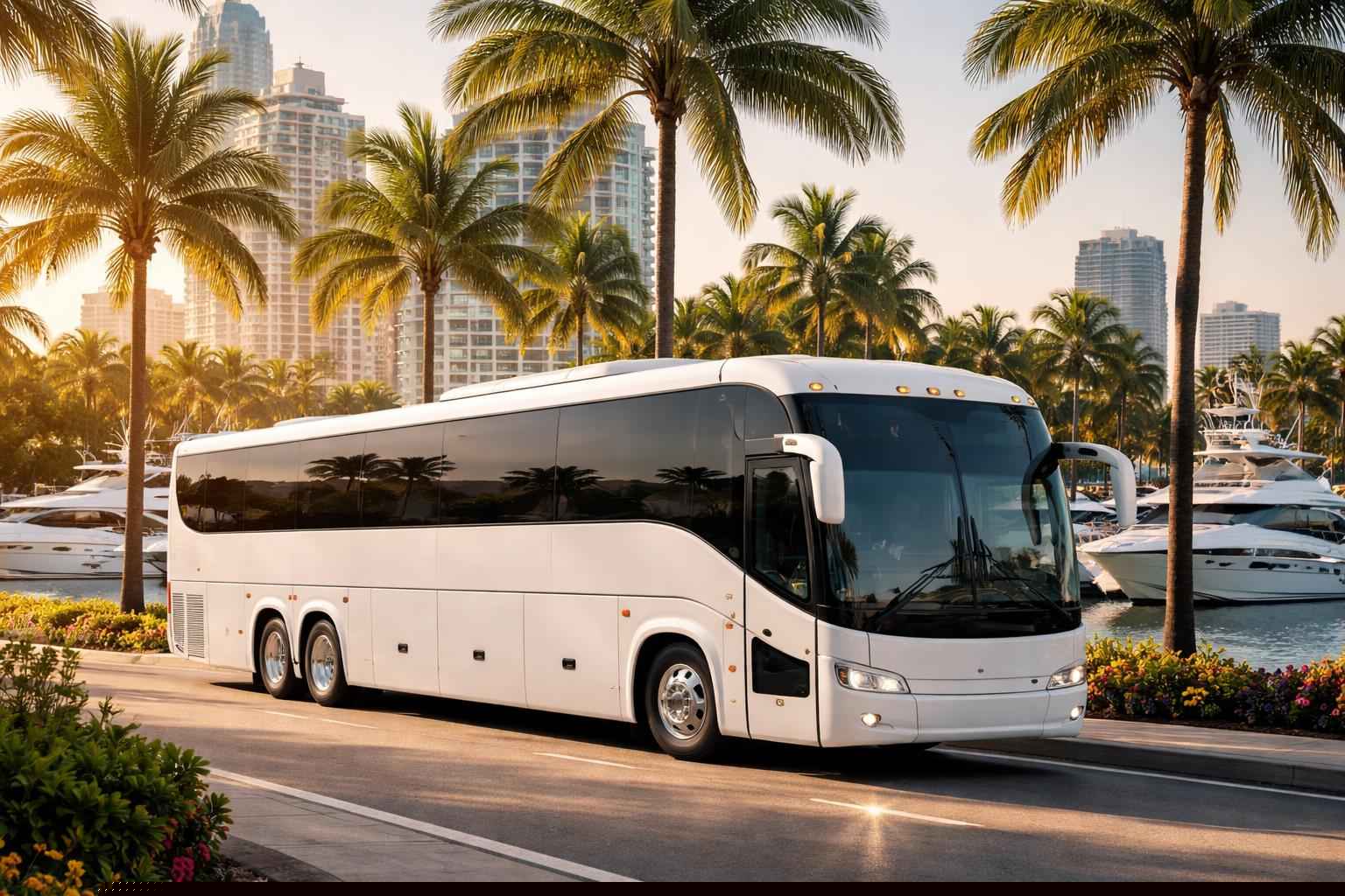 Fort Lauderdale Florida White Bus Service
