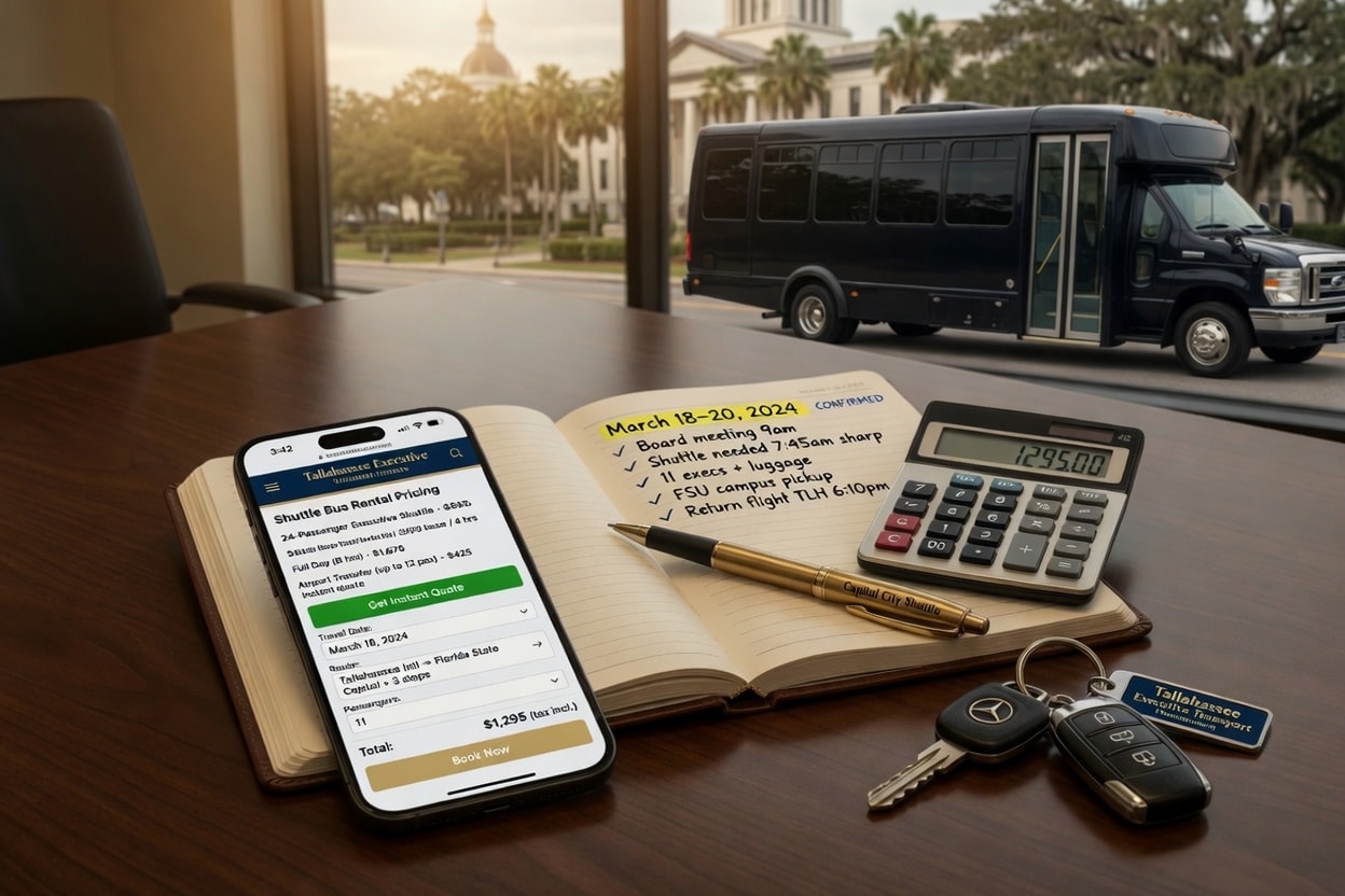 How much does shuttle bus rental cost in Tallahassee Florida