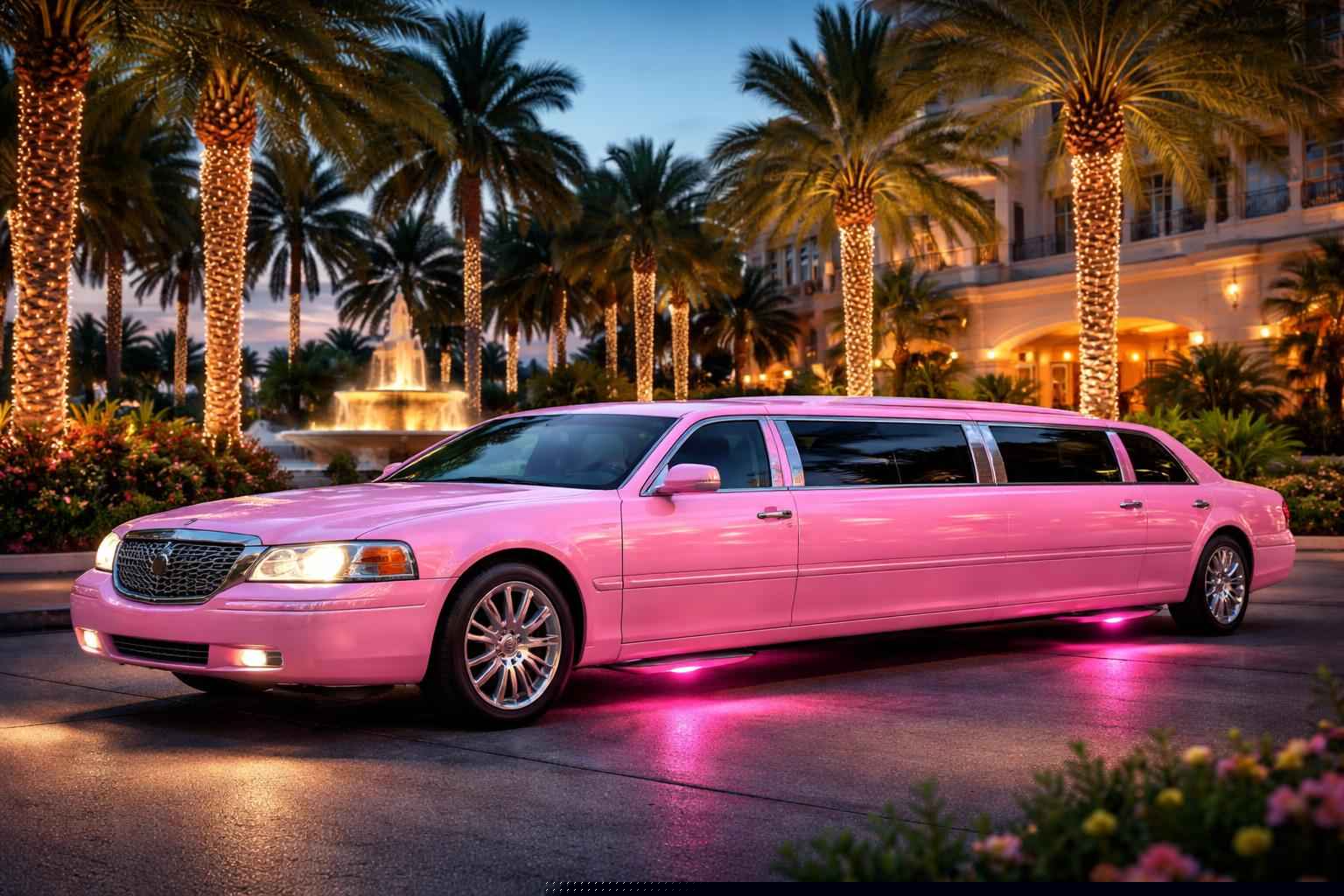 Hialeah Florida Pink Limo Service