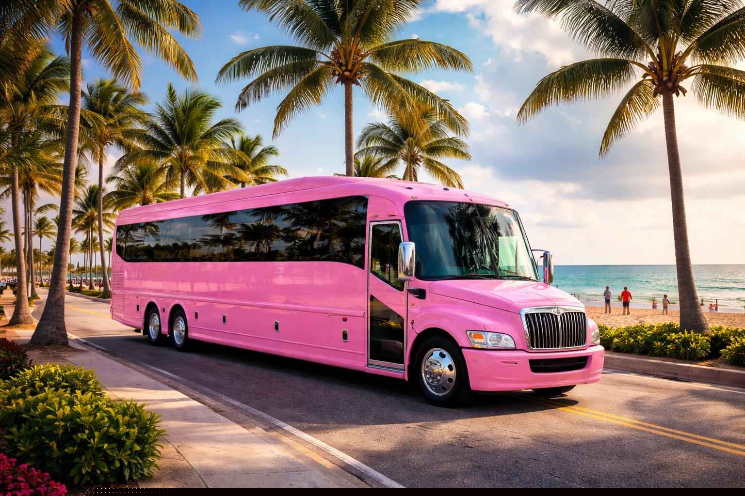 Hollywood Florida Pink Bus Service