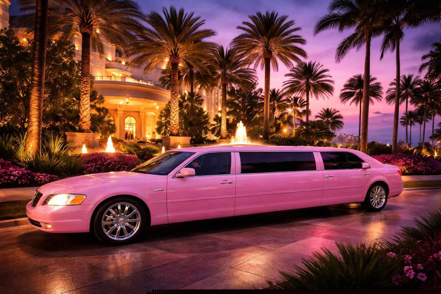 Hollywood Florida Pink Limo Service