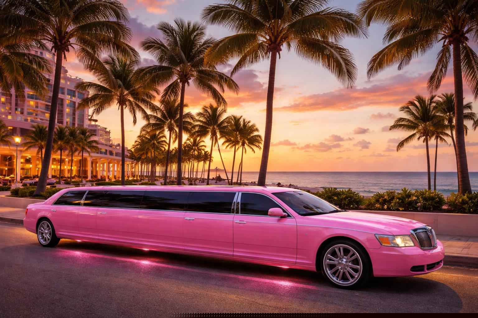 Hollywood Florida Pink Limos