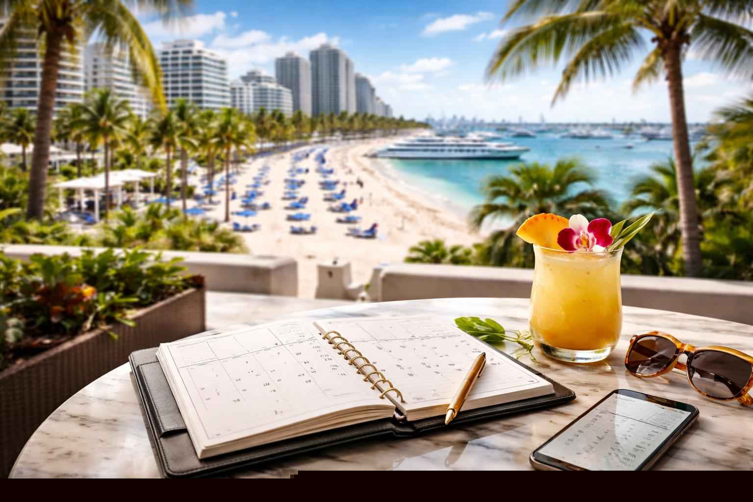 How far in advance should I reserve peak dates in Fort Lauderdale Florida