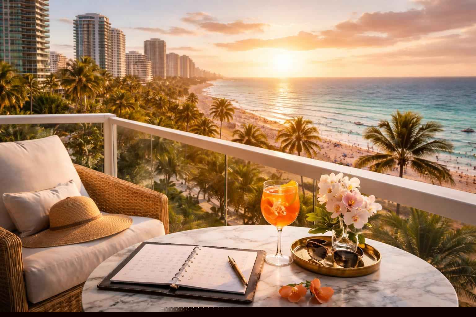 How far in advance should I reserve peak dates in Hollywood Florida
