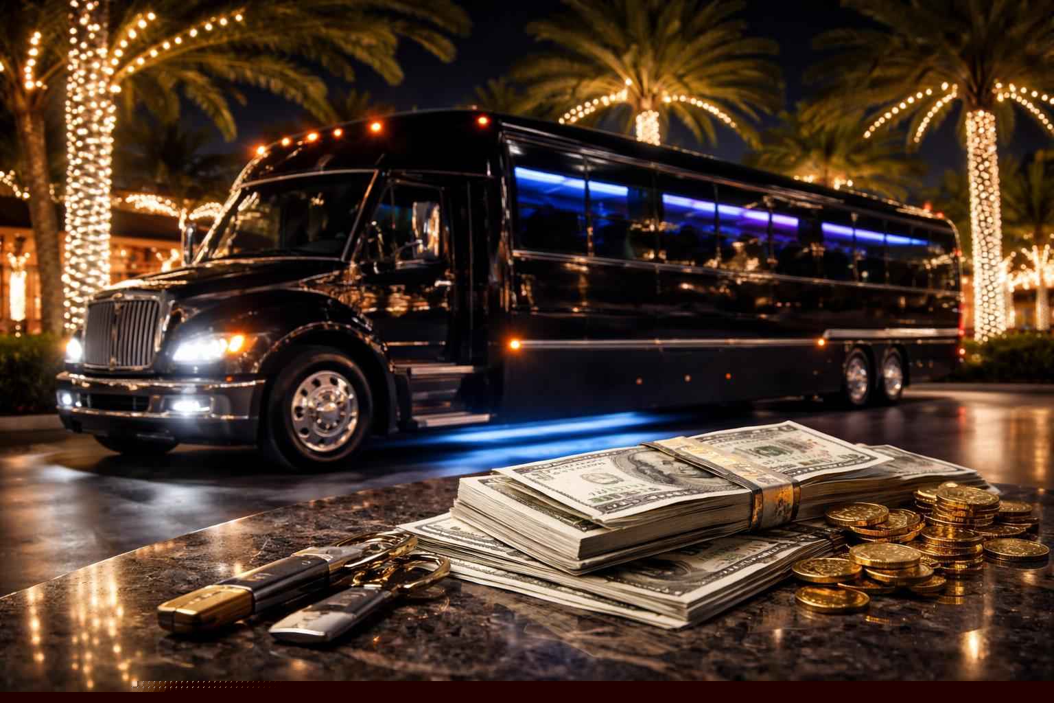 How much does black party bus rental cost in Pembroke Pines Florida?