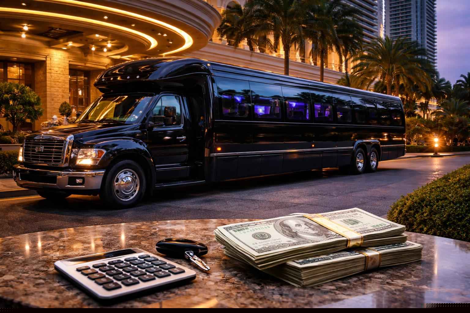 How much does limo bus rental cost in Hialeah Florida?