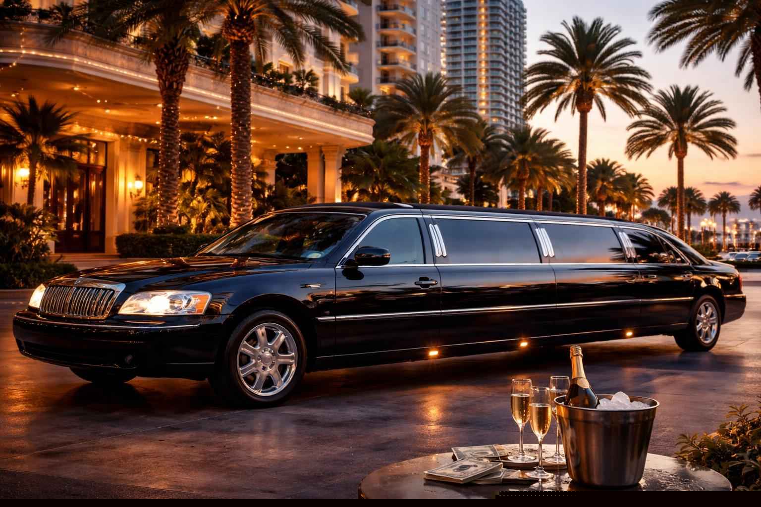 How much does limo rental cost in Hollywood Florida?