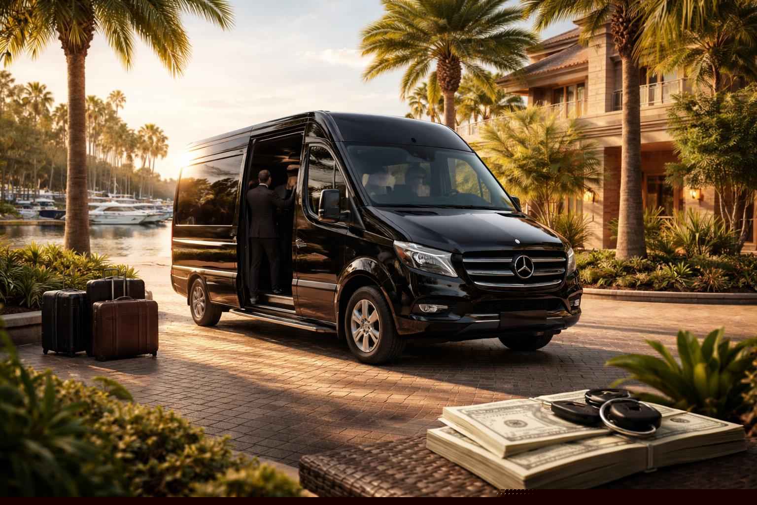 How much does passenger van with driver cost in Cape Coral Florida?