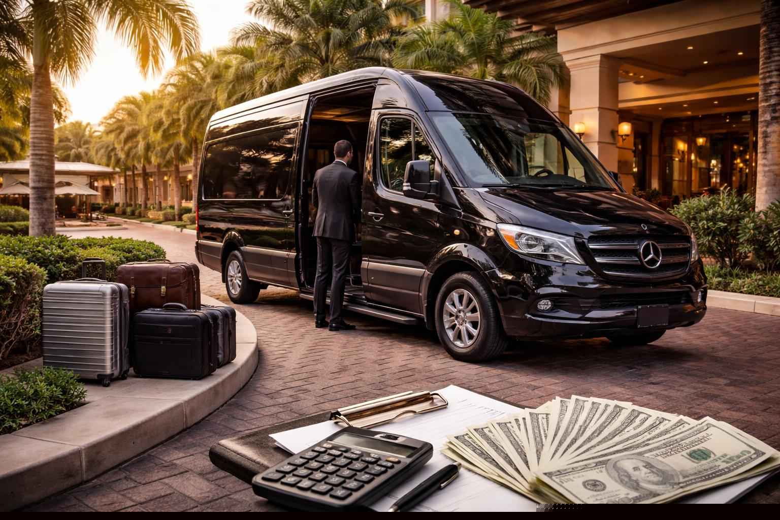 How much does passenger van with driver cost in Pembroke Pines Florida?