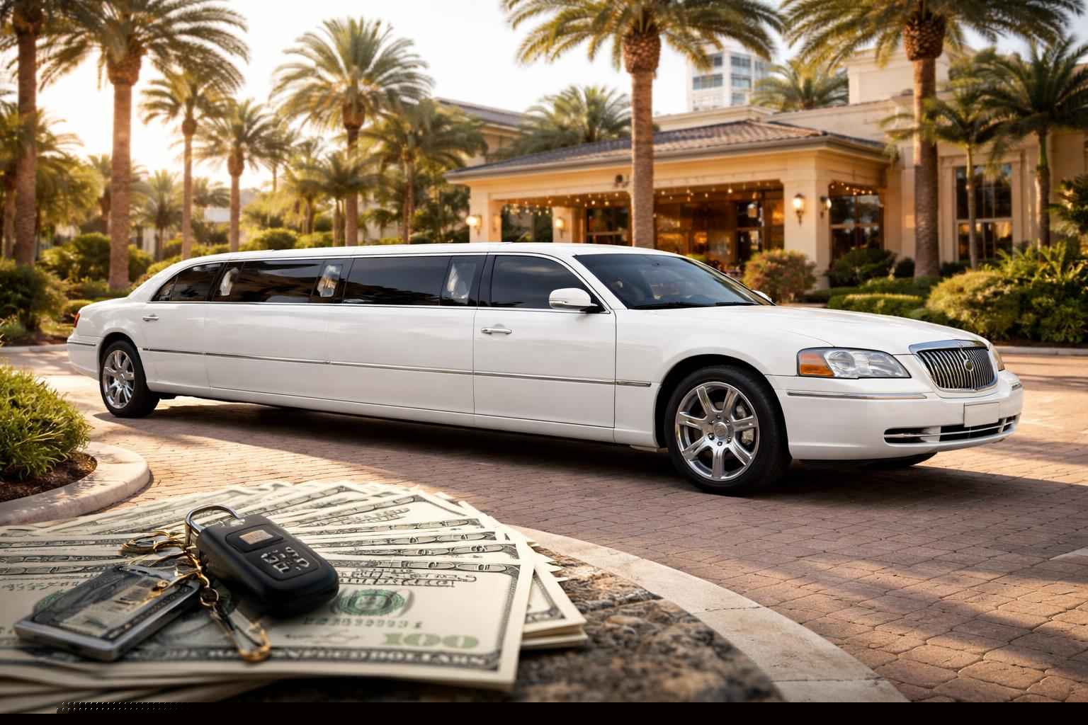 How much does white limo rental cost in Pembroke Pines Florida?