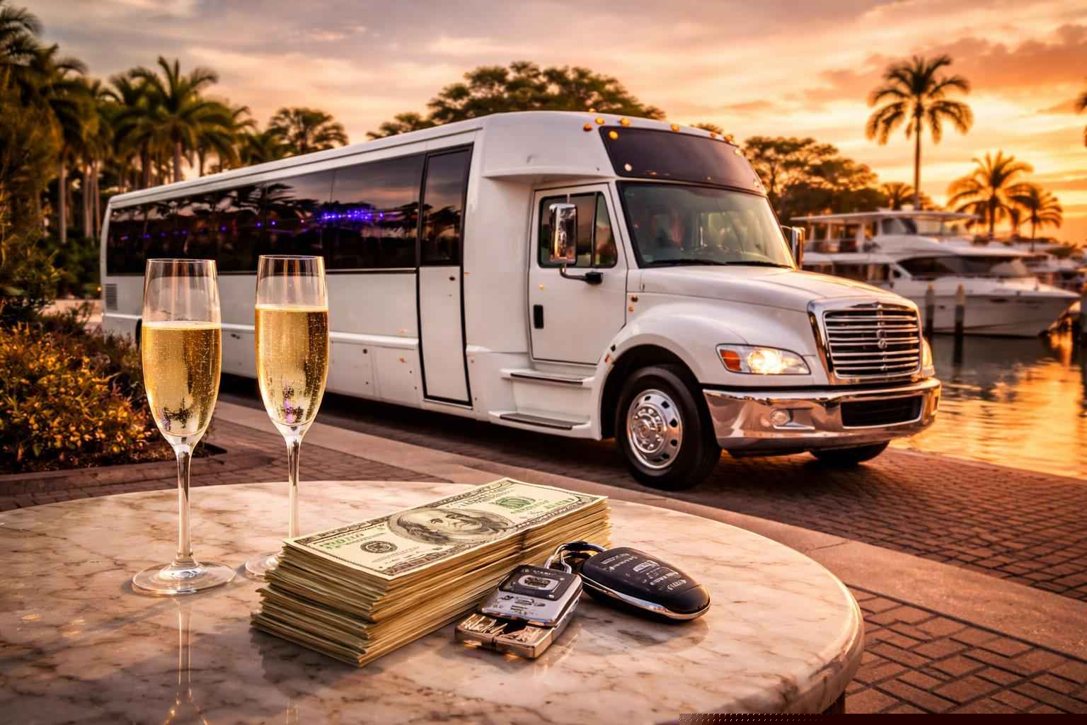 How Much Does White Party Bus Rental Cost In Cape Coral Florida